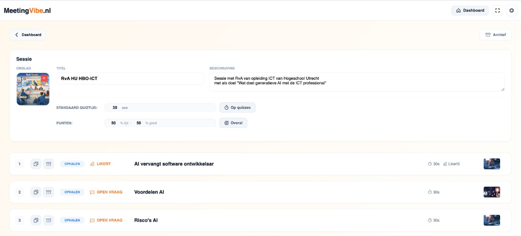 Systeemkoppelingen screenshot